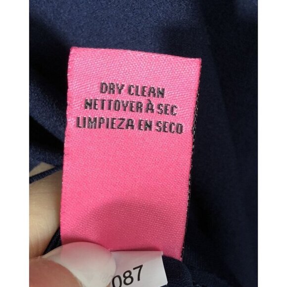 NWT Betsey Johnson Faux Wrap Dress Womens 4 Navy Blue Midi Formal Cocktail Party - Picture 6 of 10